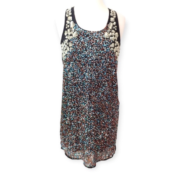 FOREVER 21 DANCING QUEEN SLEEVELESS SEQUIN RHINESTONE DRESS SIZE MEDIUM - Picture 8 of 10